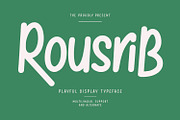 Rousrib Font, a Handwritten Font by Maulana Creative (Thumbnail 1 of 7)