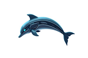 Robotic Dolphin Mascot Logo Vector D, a Photo by LOGOCREATIVE