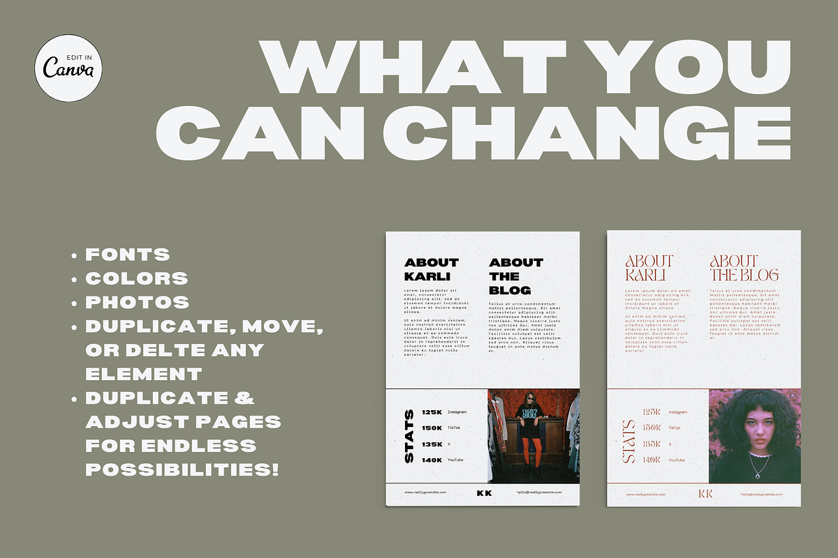 Fashion Blogger Media Kit 12 Layouts, a Marketing Template by Dandy Studio (Photo 4 of 7)