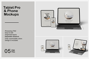 Tablet pro & Phone Mockup