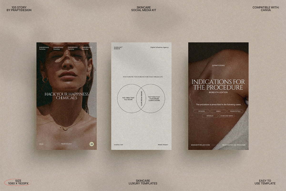 Skincare Story Templates for Canva preview 2