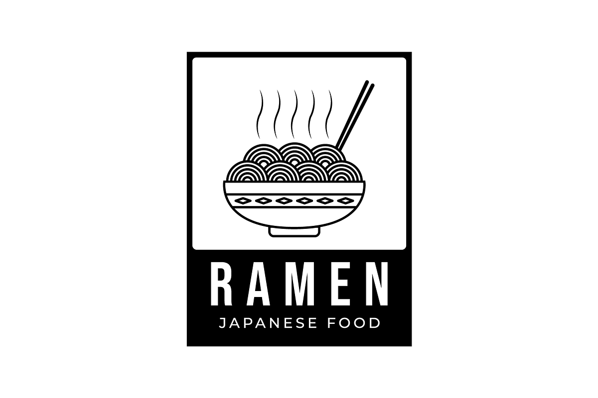 japanese ramen and noodle logo, a Food Illustration by Rizkaarishandy_shop (Photo 1 of 2)