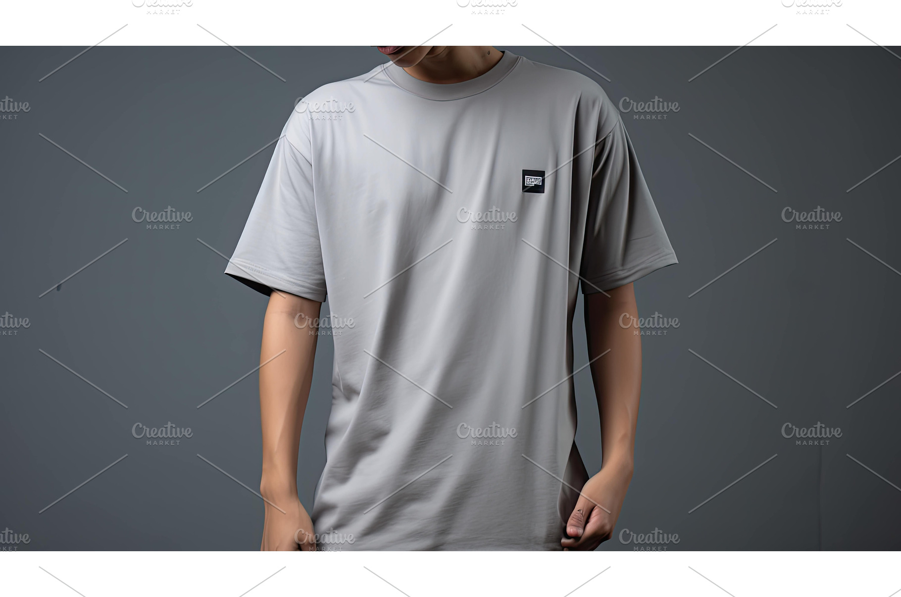 logo t-shirt grey ai generated, a Background Photo by pikepicture
