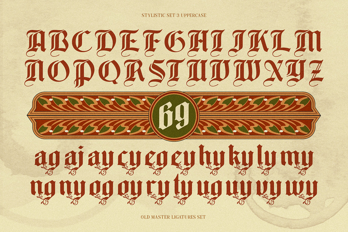 Old Master Typeface, a Blackletter Font by alit design (Photo 7 of 17)