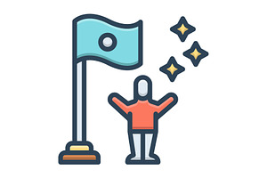 Independent flag color icon, a Duotone Icon by Creative priyanka
