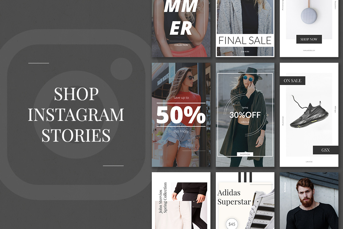 Shop Instagram Stories, a Social Media Template by Web Donut (Photo 1 of 5)