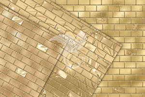 Gold Brick Walls Digital Paper