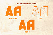 The Landstone – Ultimate Retro Font, a Sans Serif Font by Almarkhatype (Thumbnail 2 of 13)