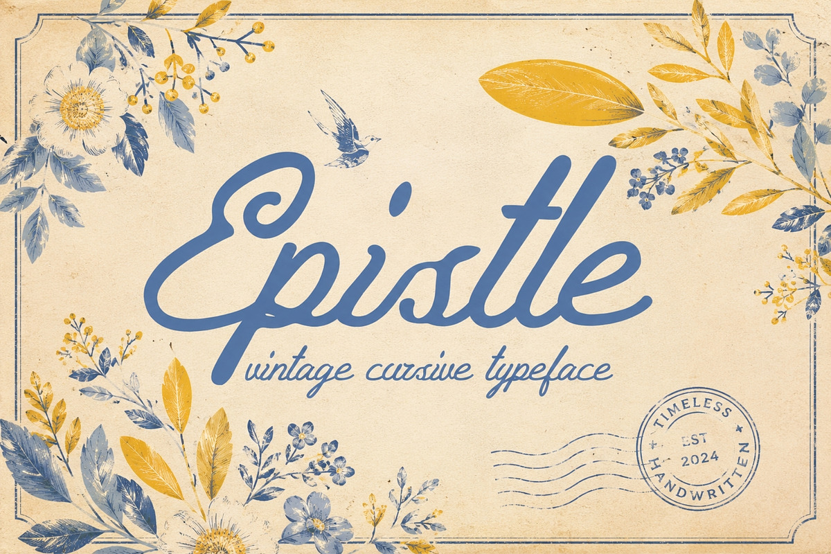 Epistle - Vintage Cursive Typeface, a Script Font by HipFonts (Photo 1 of 10)