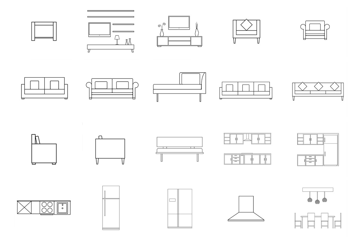 100 Interior Design Stamps Procreate, a Brush Add-On by aivos (Photo 2 of 6)