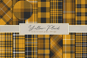 Yellow Lumberjack Plaid Backgrounds