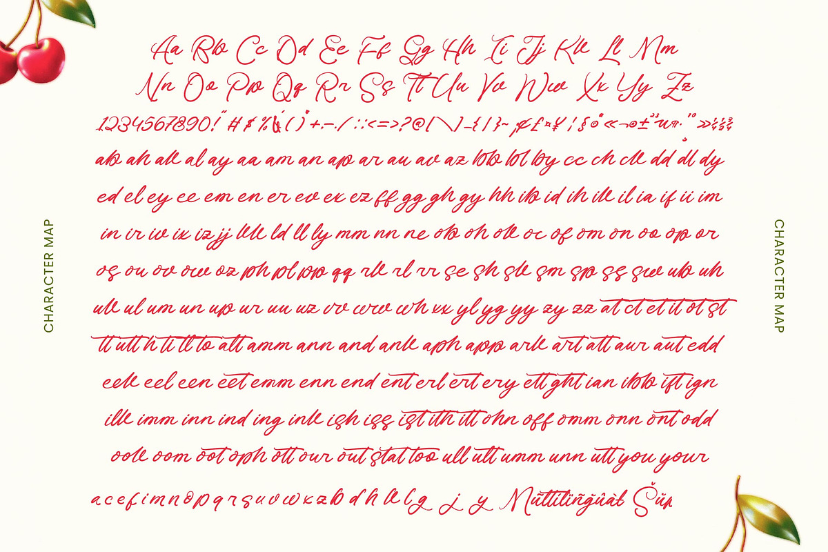 Juicy Cheri Aesthetic Handwritten, a Script Font by Letterena Studios Script (Photo 14 of 15)