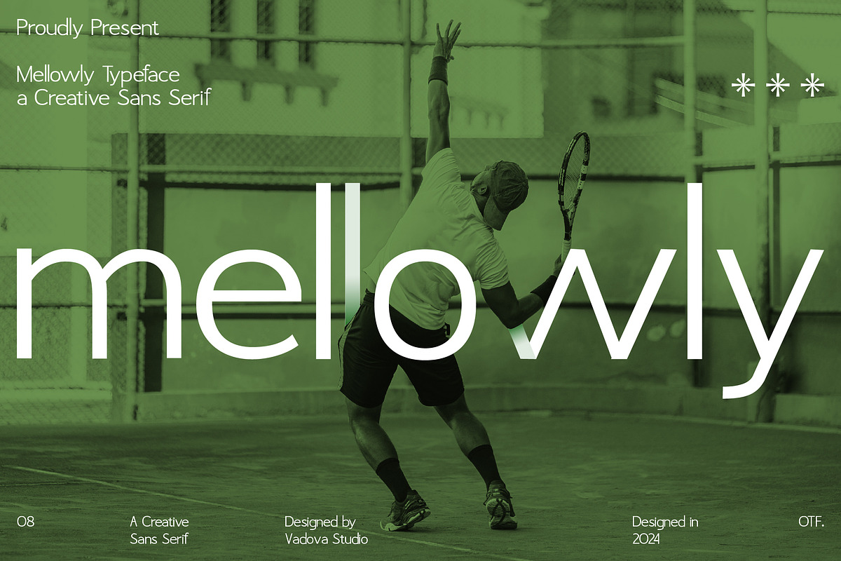 Mellowly Sans Serif Font, a Sans Serif Font by Vadovastd (Photo 1 of 7)