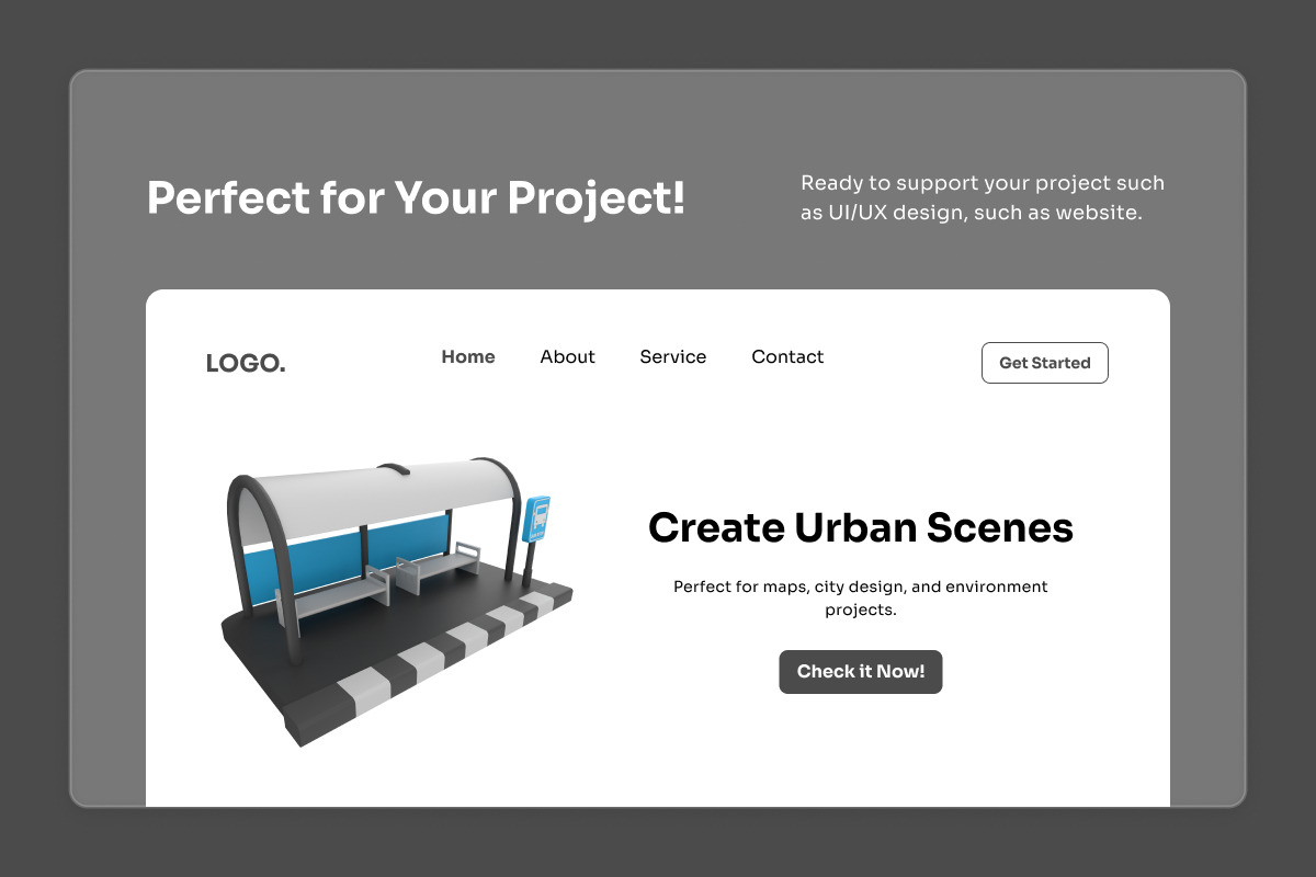 Metrix - Urban Props 3D Icons, an Object Illustration by twinstd (Photo 5 of 6)