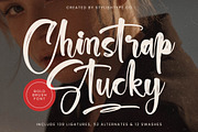 Chinstrap Stucky Bold Brush Font, a Script Font by stylishtype.co (Thumbnail 1 of 20)