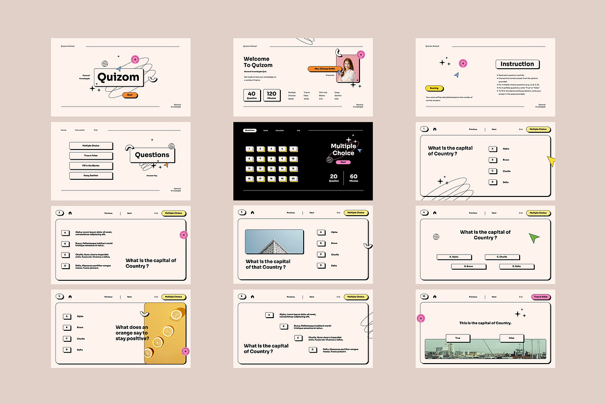Quizom - Quiz Powerpoint, a Presentation Template by fakhroo (Photo 3 of 3)