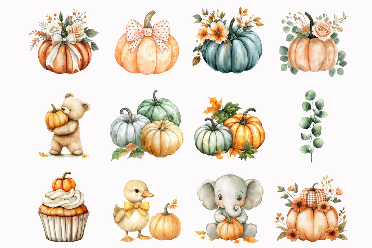 Little Pumpkin Clipart, an Illustration by Design Market (Photo 5 of 5)
