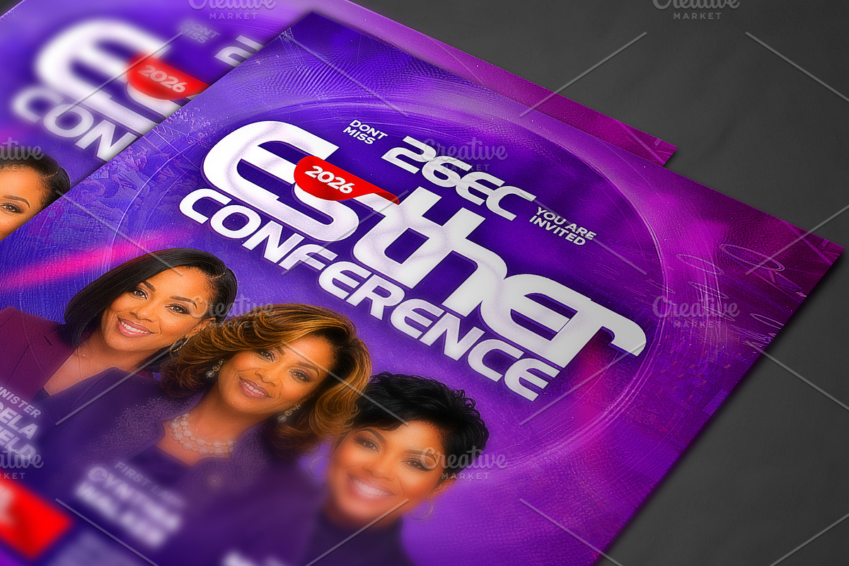 Esther Conference Church Flyer PSD, a Social Media Template by church flyer templates (Photo 2 of 11)