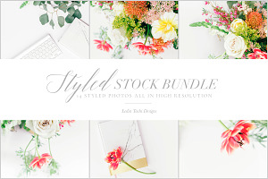 Colorful Floral Stock Photo Bundle, a Print Template by Ledia Tashi Designs
