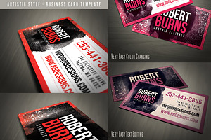 Grunge Business Card Template 03