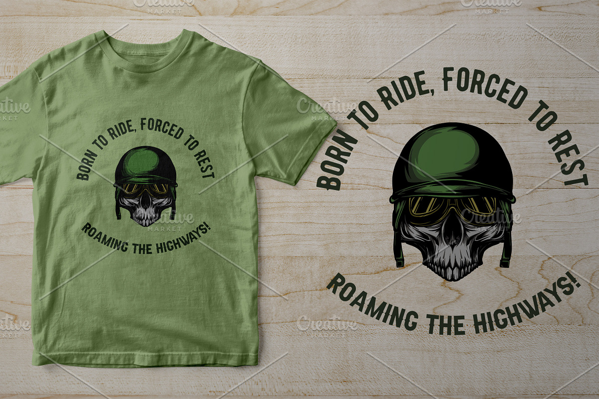 Rider Skull Design Vector, an Illustration by vectstudio (Photo 2 of 3)