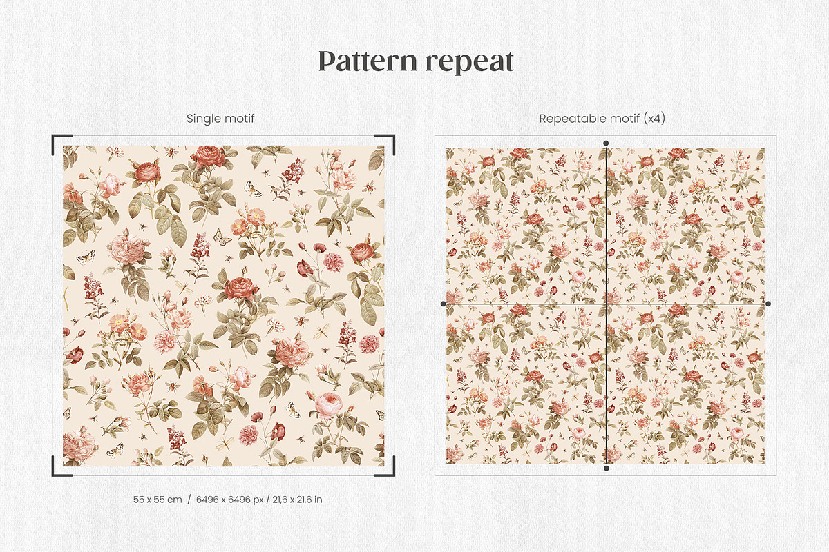 Vintage Boho Rosarium Pattern, a Pattern Graphic by Yello_illustration (Photo 3 of 15)