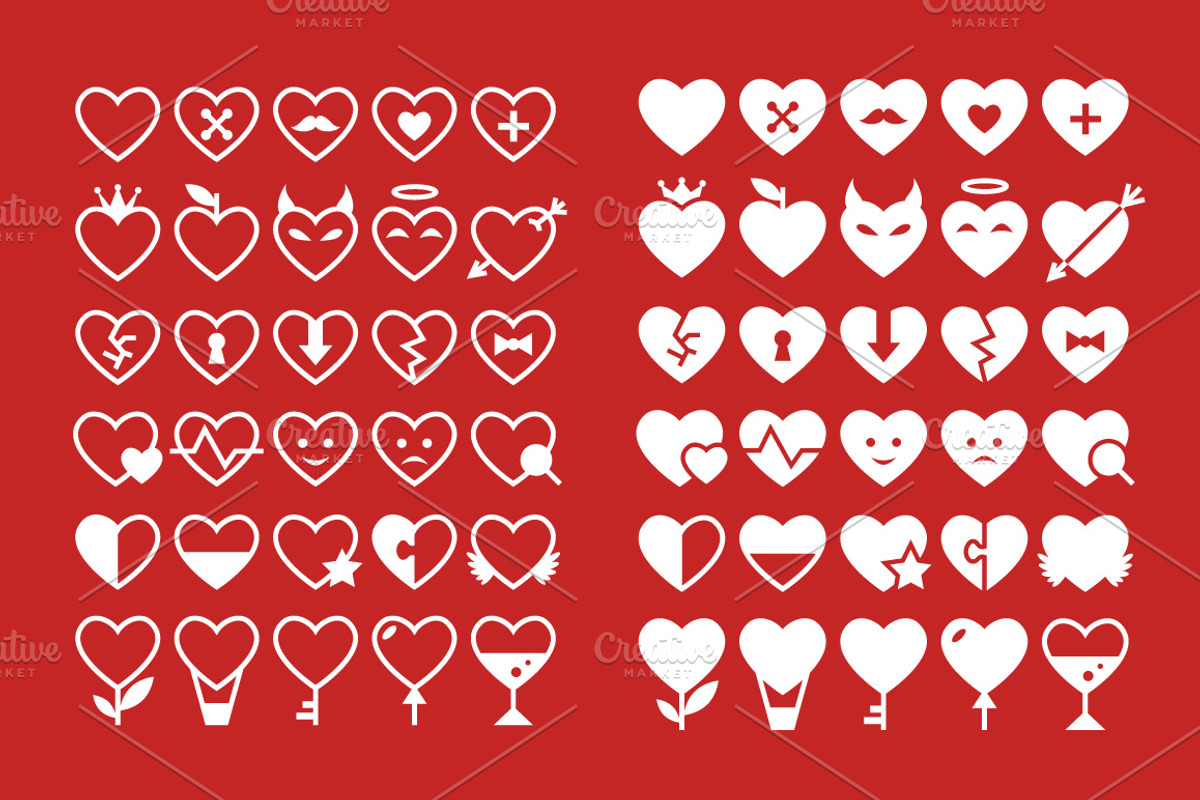 30 Heart Icons Set, an Icon by Lianella's Shop (Photo 4 of 4)