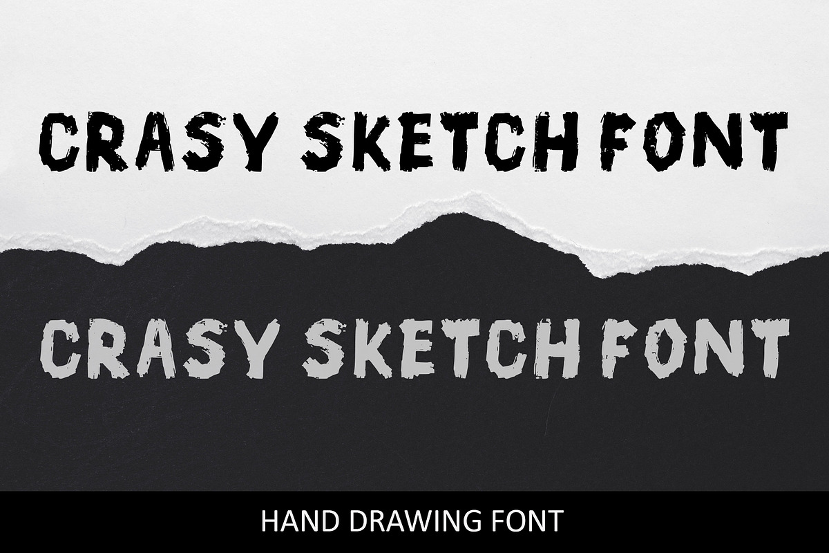 Crasy Sketch Font - Brush Font, a Handwritten Font by SketchArtStudio (Photo 1 of 3)