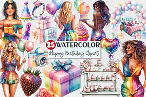 Birthday Clipart Happy Birthday, a Seasonal Illustration by Rose Art