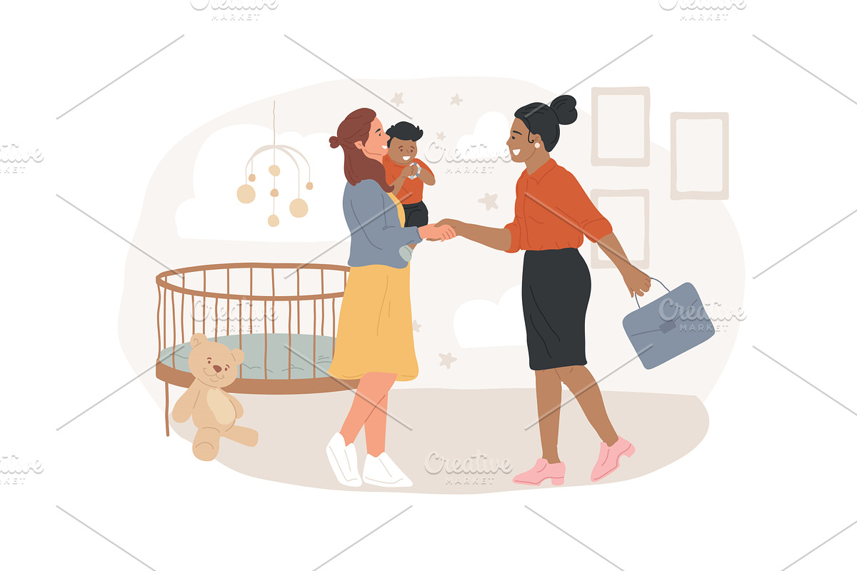 In-home daycare isolated concept, an Education Illustration by Visual Generation