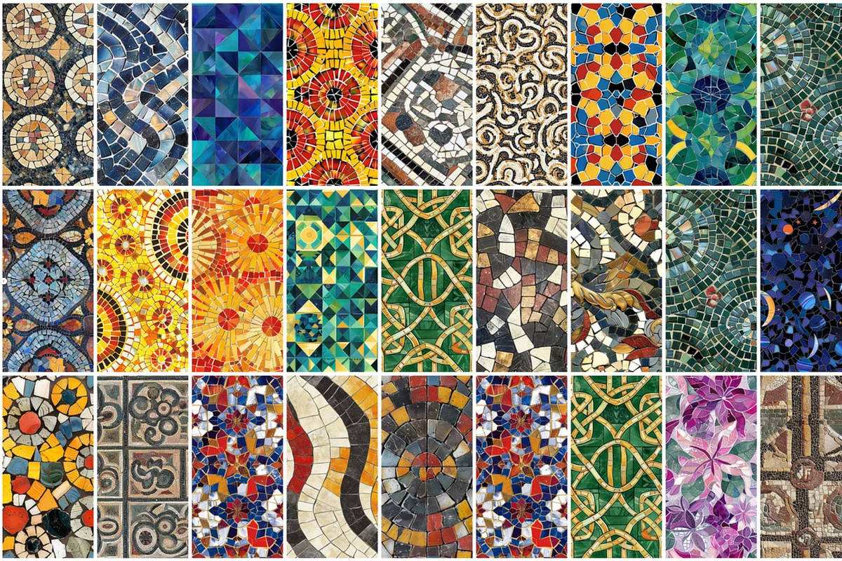130 Mosaic Seamless Patterns, a Pattern Graphic by mkStudioLab (Photo 4 of 6)