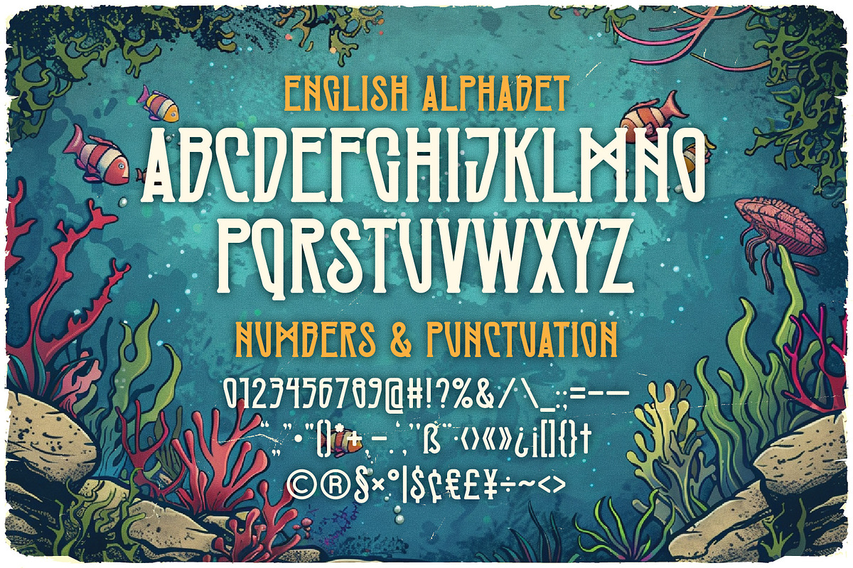Underwater Vintage Label Font, a Serif Font by JumboDesign (Photo 3 of 6)