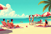 Retro Beach Vibes Photo Pack 4, a Person Photo by adenpinkstore (Thumbnail 2 of 5)