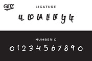Glitz Brush, a Blackletter Font by Izalsye (Thumbnail 9 of 9)
