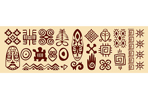 African symbol doodle collection, an Object Illustration by art PVP - market