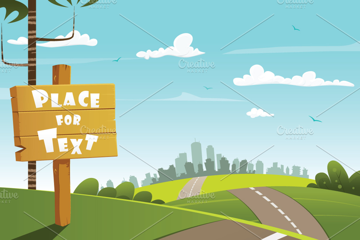 Wooden village sign, an Illustration by mihail.ridkous (Photo 1 of 2)
