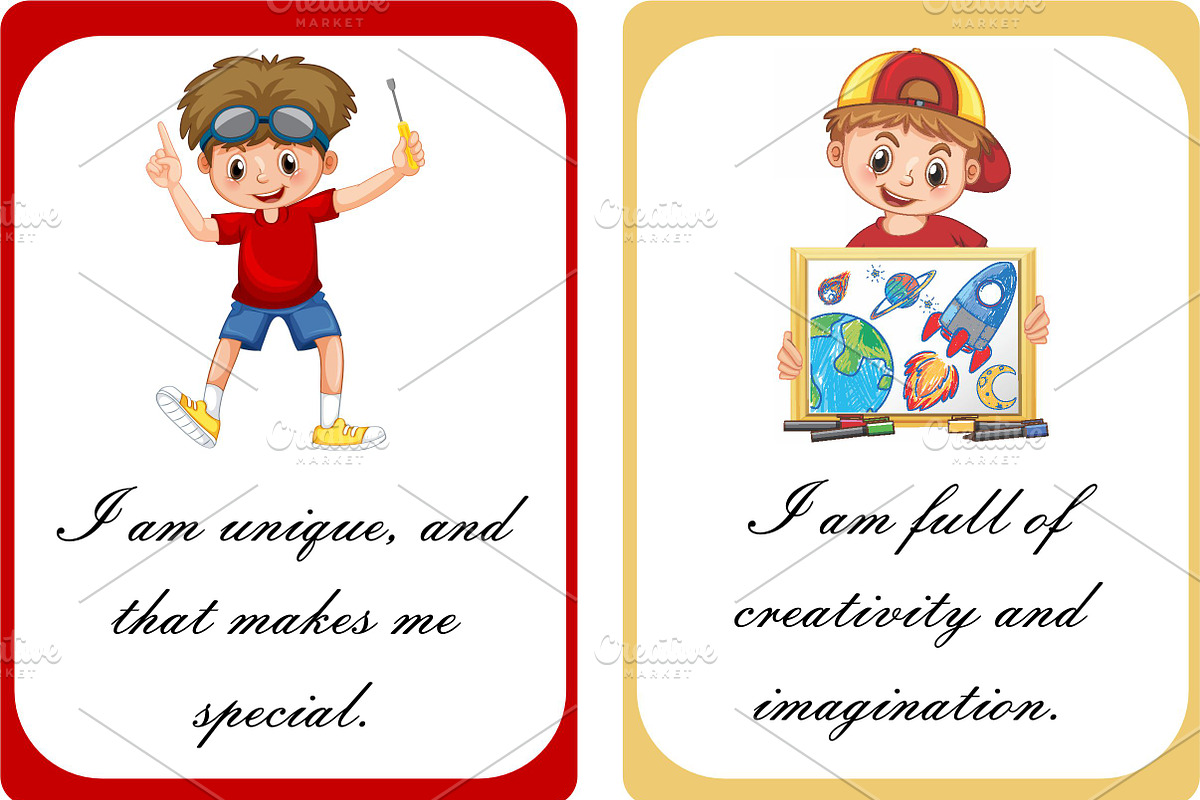 Positive Affirmation FlashCards 4 Kids preview 2