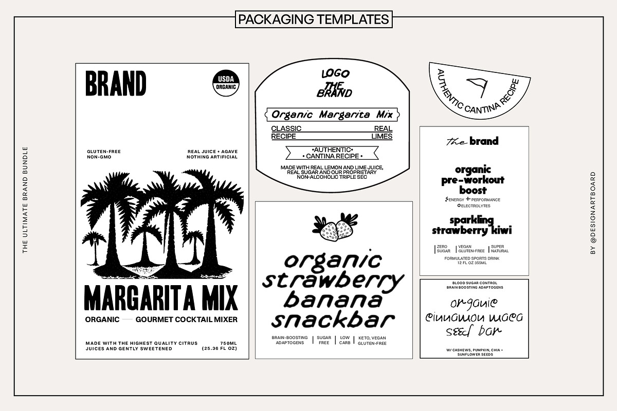 300+ Super Pack Brand Kit Vol 1-4, a Branding & Logo Template by @designartboard (Photo 9 of 41)