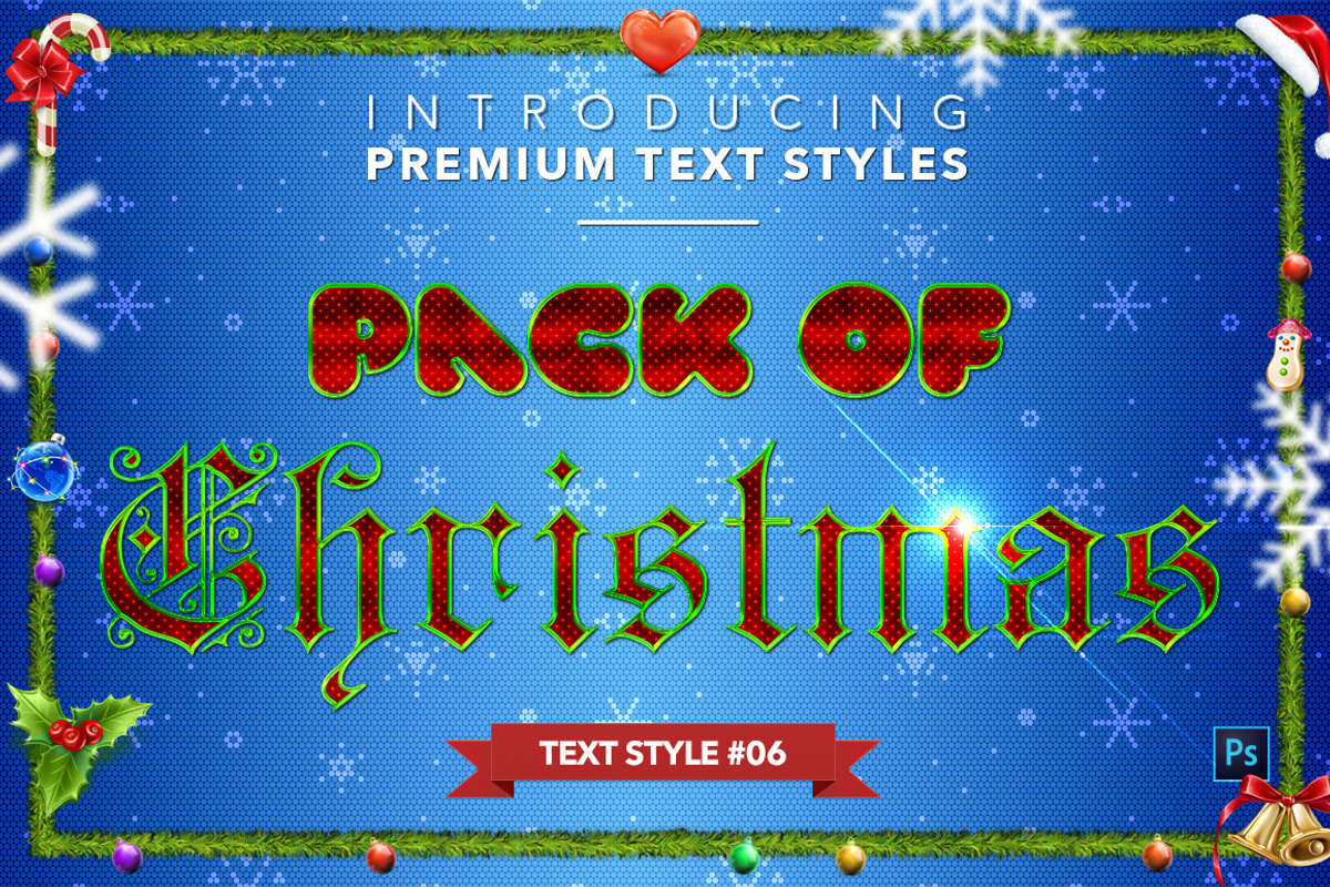 Christmas Pack #1 - Text Styles, a Layer Style Add-On by Jonas Stensgaard (Photo 7 of 23)