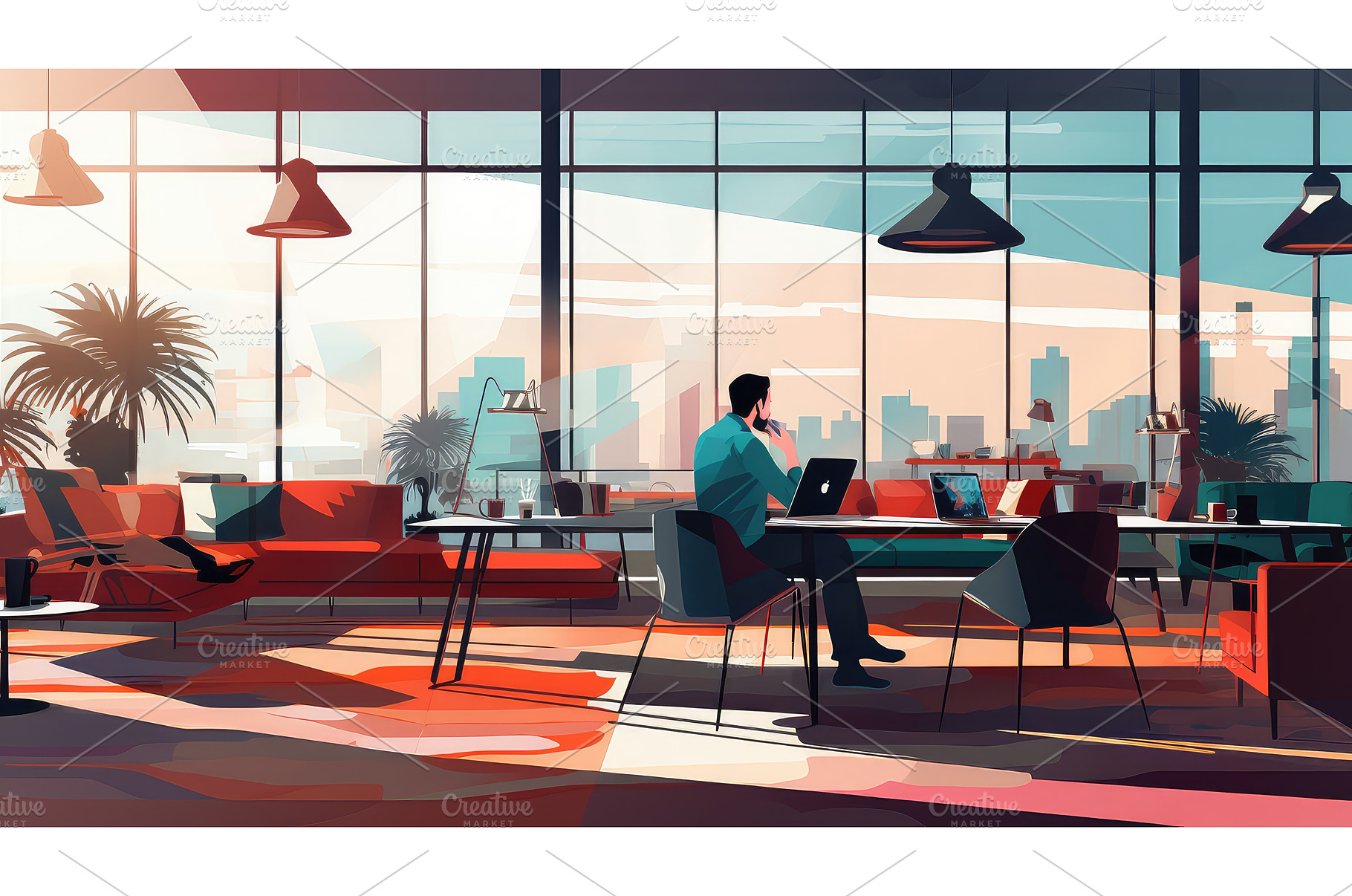 desk person office background ai, a Business Photo by pikepicture