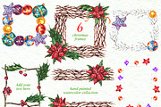 Merry Christmas Watercolor Set, an Illustration by AnnieDove (Thumbnail 4 of 10)