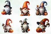 Halloween Cute  Gnome Clipart, an Illustration by Creative Art (Thumbnail 2 of 4)