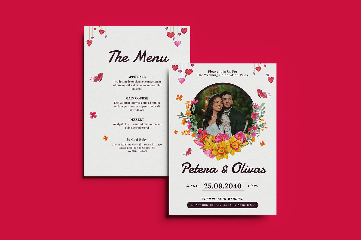 Just Married Wedding Invitation, an Invitation Template by dokudokunomi (Photo 1 of 4)