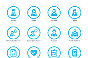 Blue Medical Services Icons - Set 1, an Icon by introwiz1 (Thumbnail 2 of 2)