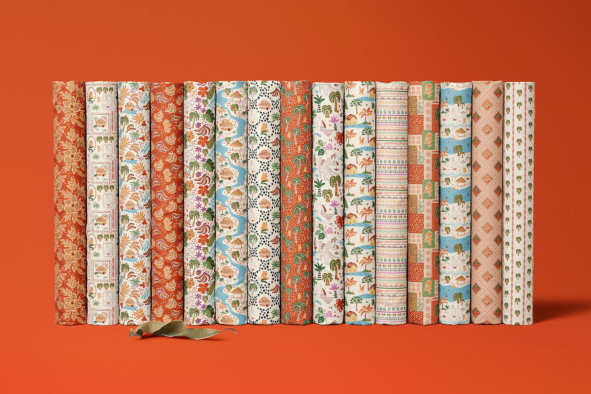 Hand drawn tropical floral patterns, a Pattern Graphic by Tani Kuzminka (Photo 11 of 22)