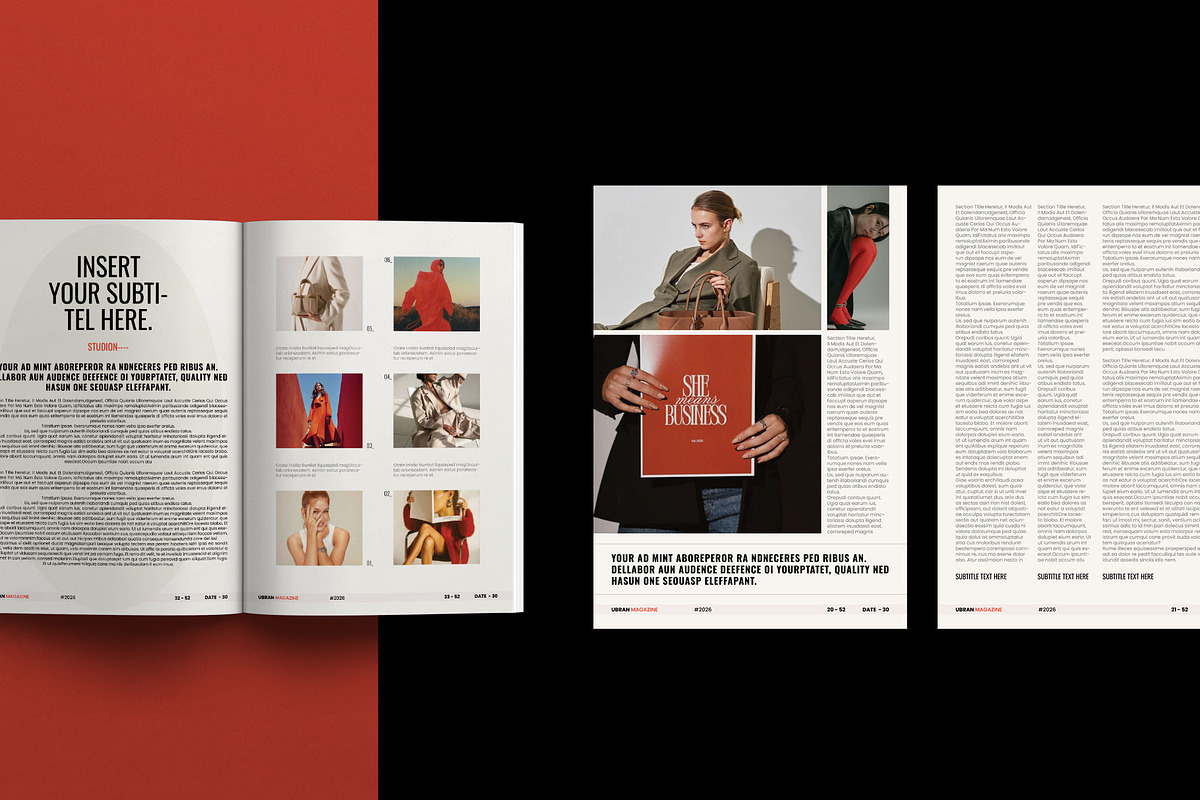 Modern Magazine Layout Template, a Magazine Template by Aura Agency (Photo 7 of 11)