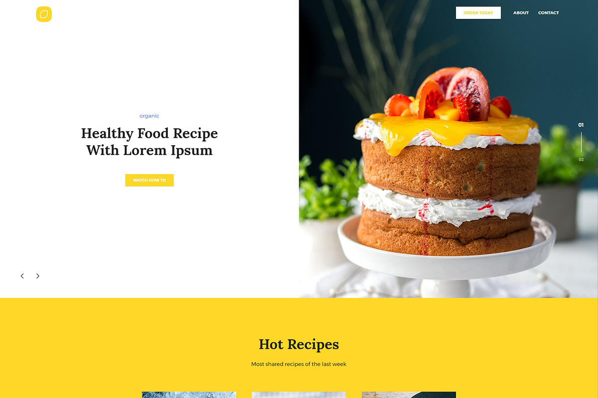 food, a HTML Template by onepage