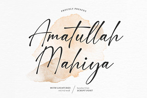 Amatullah Mahiya Chic Calligraphy