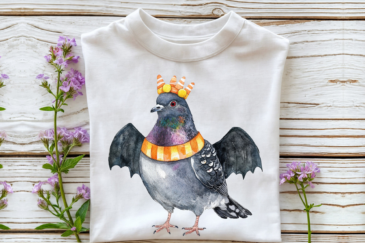 Halloween Birds Watercolor Clipart, an Illustration by Rose Art (Photo 5 of 7)
