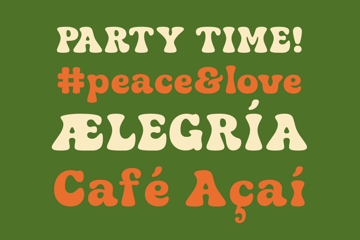 Malloray Retro Psychedelic 70's Font, a Sans Serif Font by Rasio Studio (Photo 3 of 11)